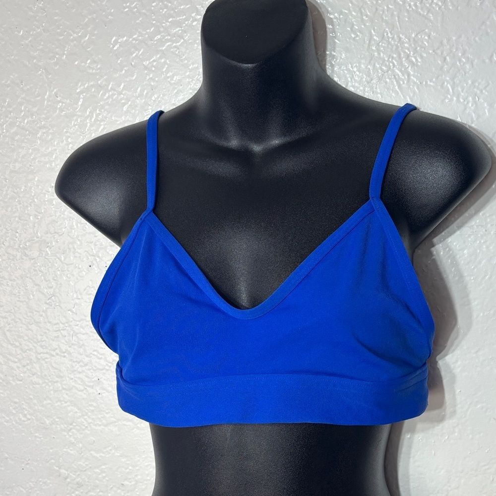 Jolyn women’s large Mara bikini top blue upf 50+ strappy‎